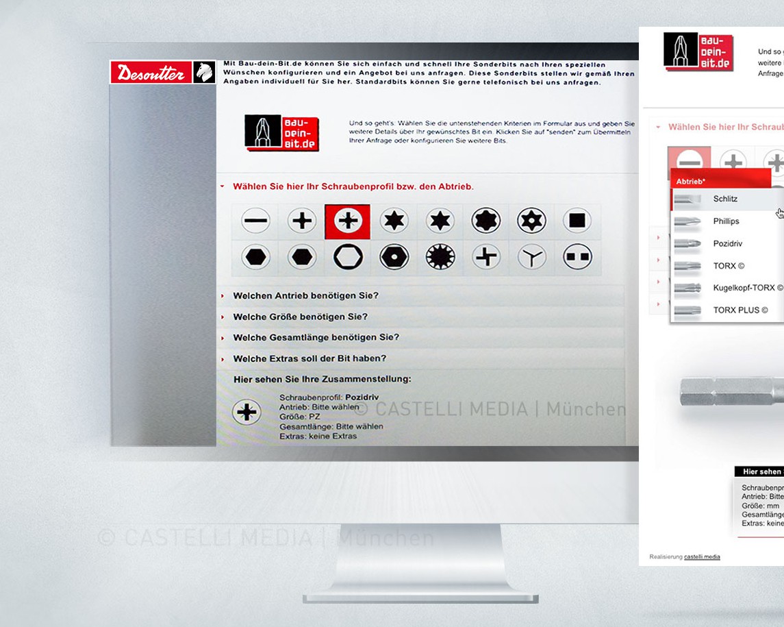 grafikdesigner entwicklung Webkonfigurator