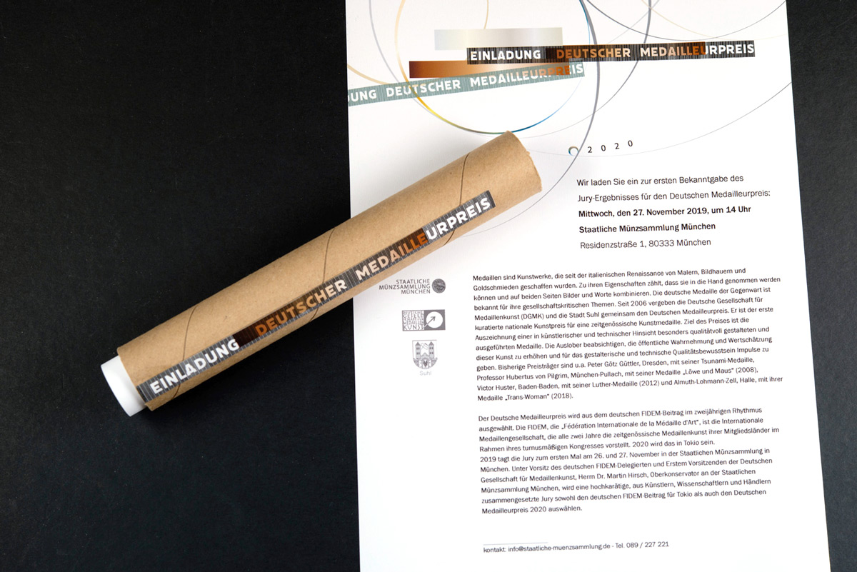 deutscher-medailleurpreis-2020_Mailing Mailing für den Deutscher Medailleurpris 2020