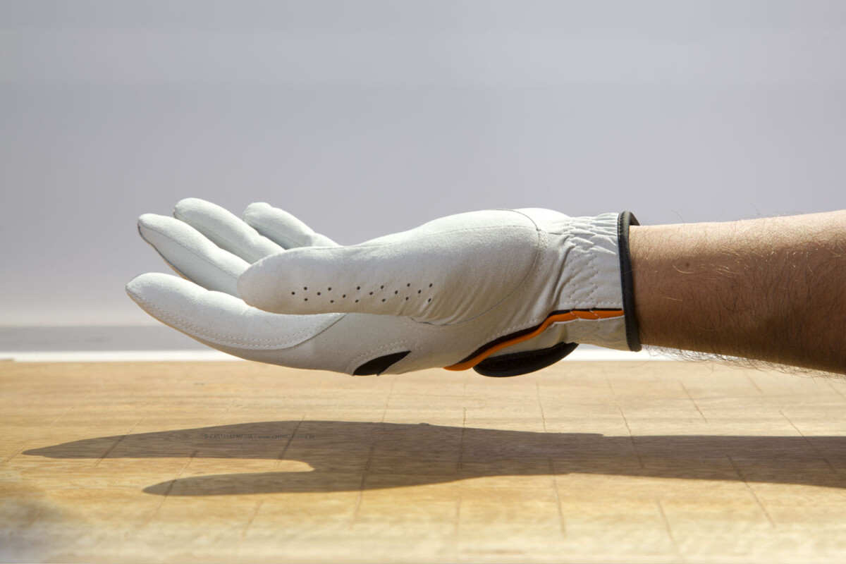 Produktfotografien high-End Stoffen Nubuk oder Kunstleder Handschuhes