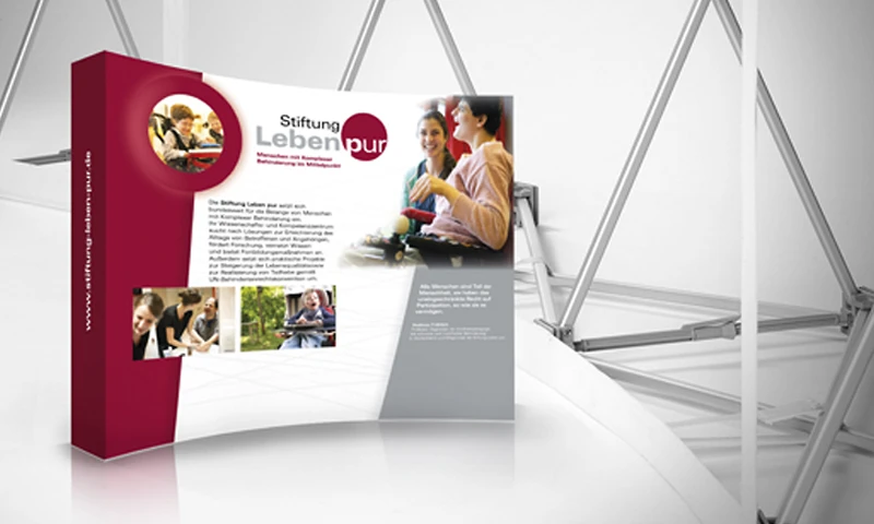 Messewand Messerückwand für die Stiftung Leben Pur, München