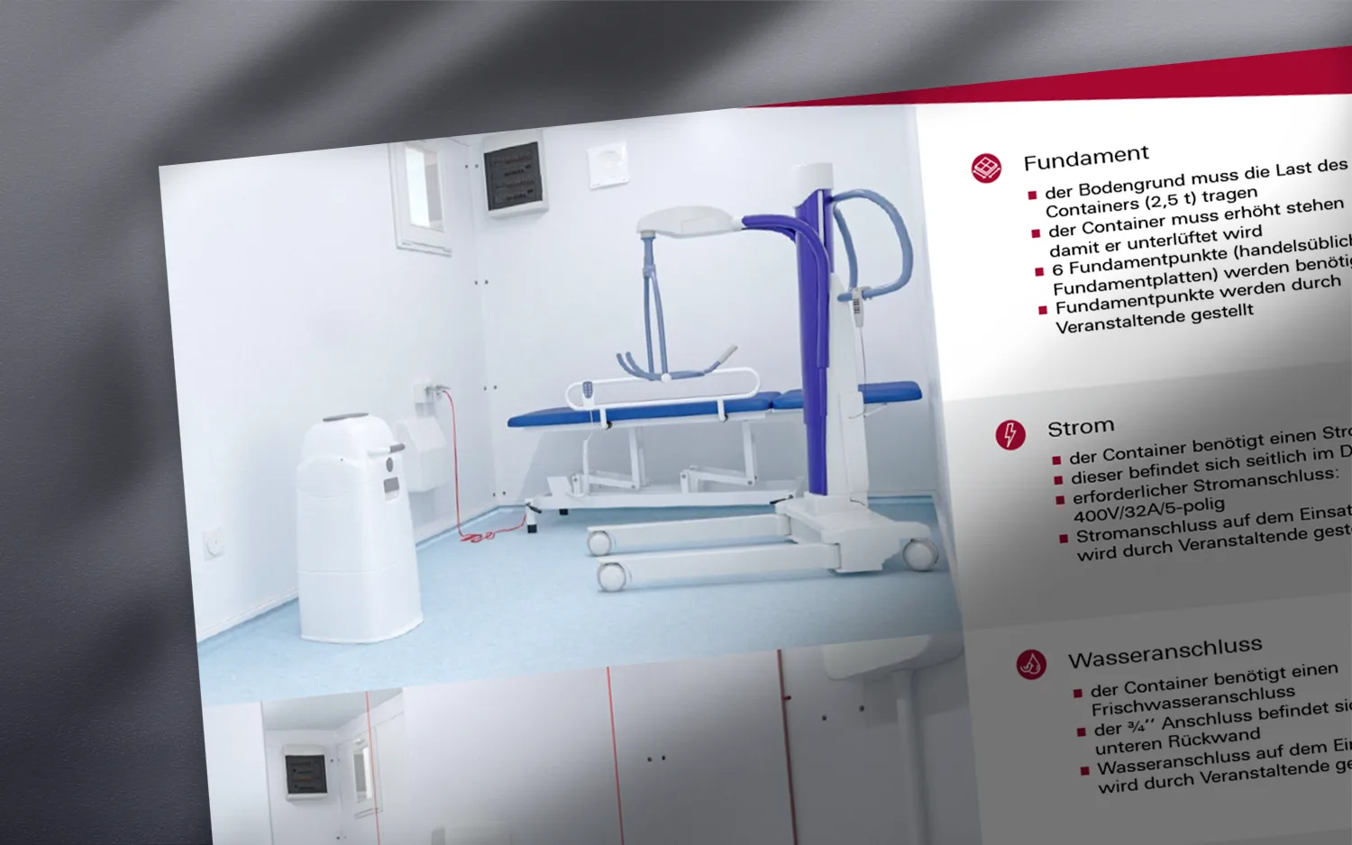 Toilette für alle Innenseite Container in 3D